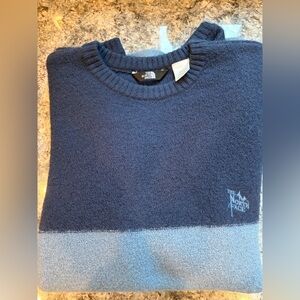 Vintage (The) North Face Men's XL Blue Wool Sweater